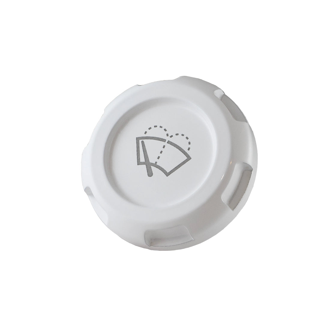 Billetworkz Wiper Fluid Cap Engraved Zero Series White Subaru WRX 02-25 / STI 04-21 | BW-EBCZ-SUB-WIP-WHT-E