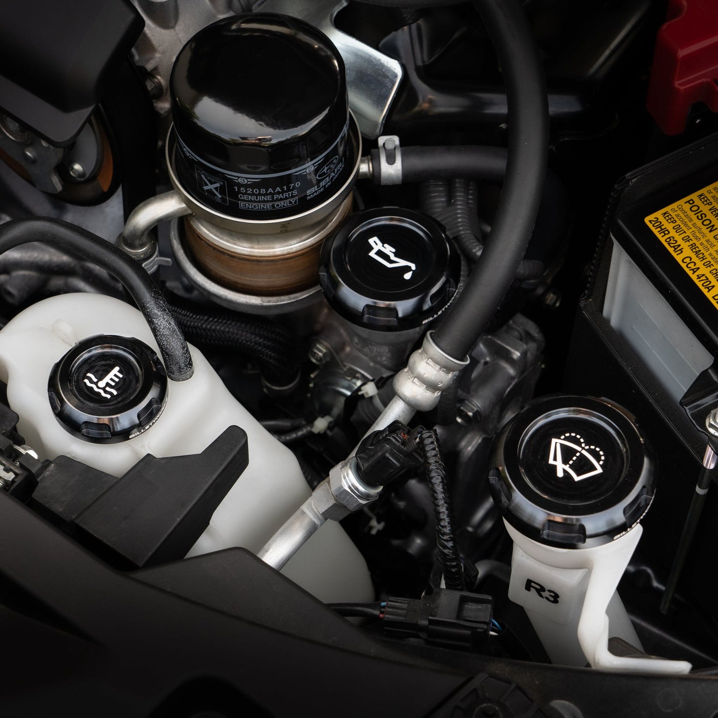 Billetworkz Engine Bay Caps - Subaru Outback 2015+