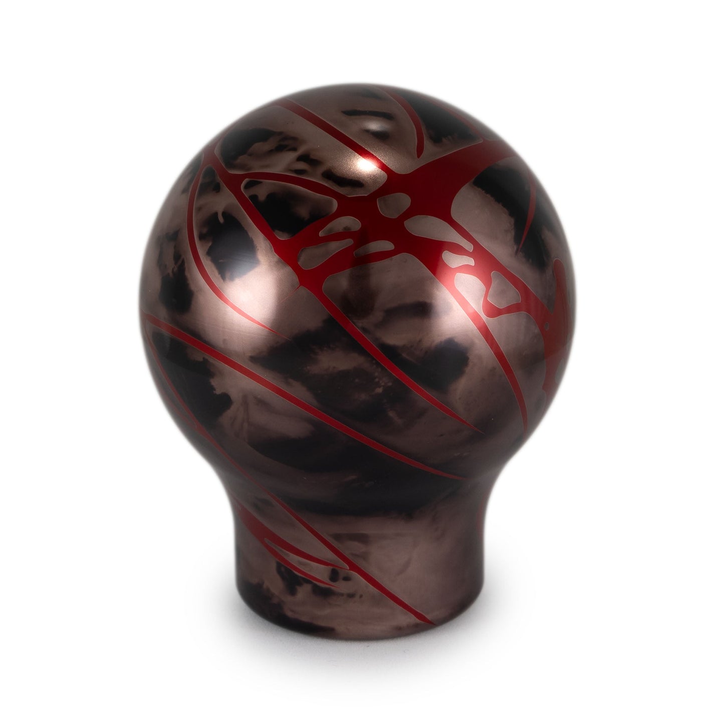 Billetworkz Automatic Shifter - Black Smoke w/ Red Splash - Fits Subaru CVT: WRX (2022+), Crosstrek (2024), Forester (2025+), Impreza (2024), Legacy/Outback (2015+)
