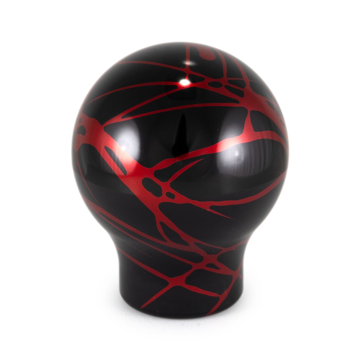 Billetworkz Automatic Shifter - Black w/ Red Splash - Fits Subaru CVT: WRX (15–21), Crosstrek (13–23), Forester (14–18), Impreza (12–23), Legacy/Outback (10–14)