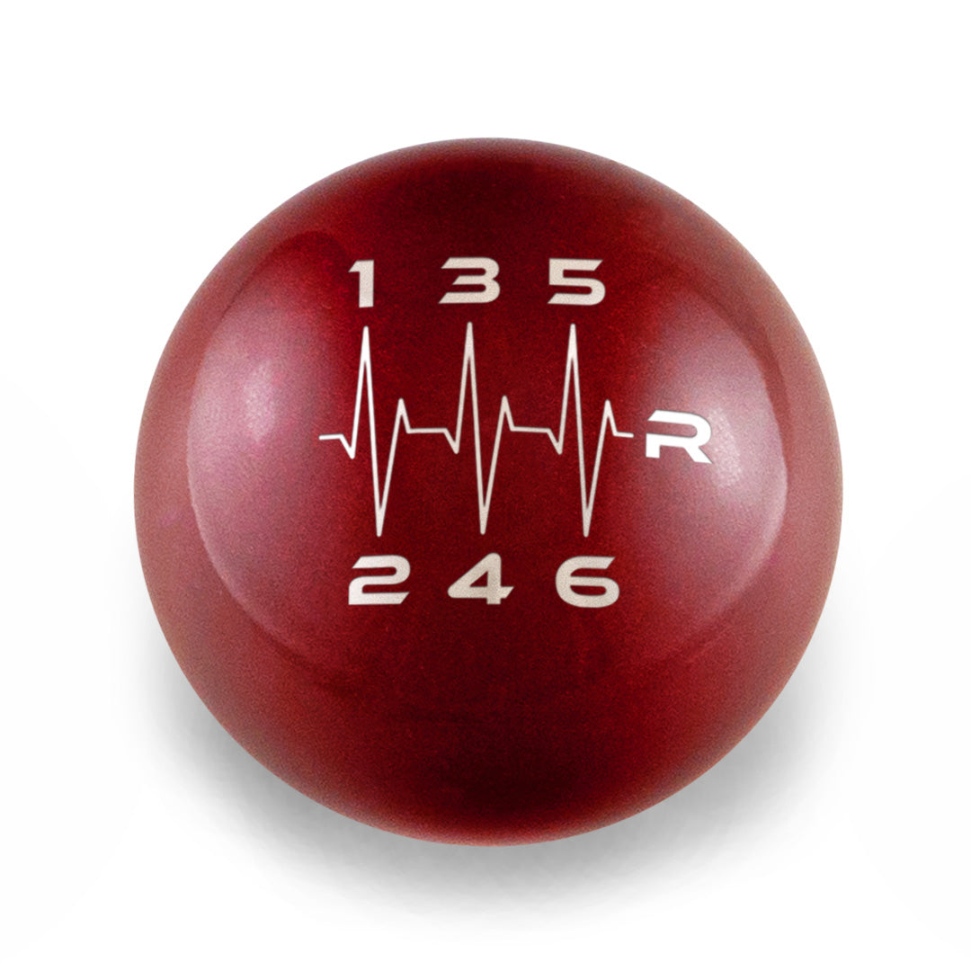 Billetworkz Weighted Shift Knob - 6 Speed Heartbeat Engraving - Subaru WRX 2015-2025
