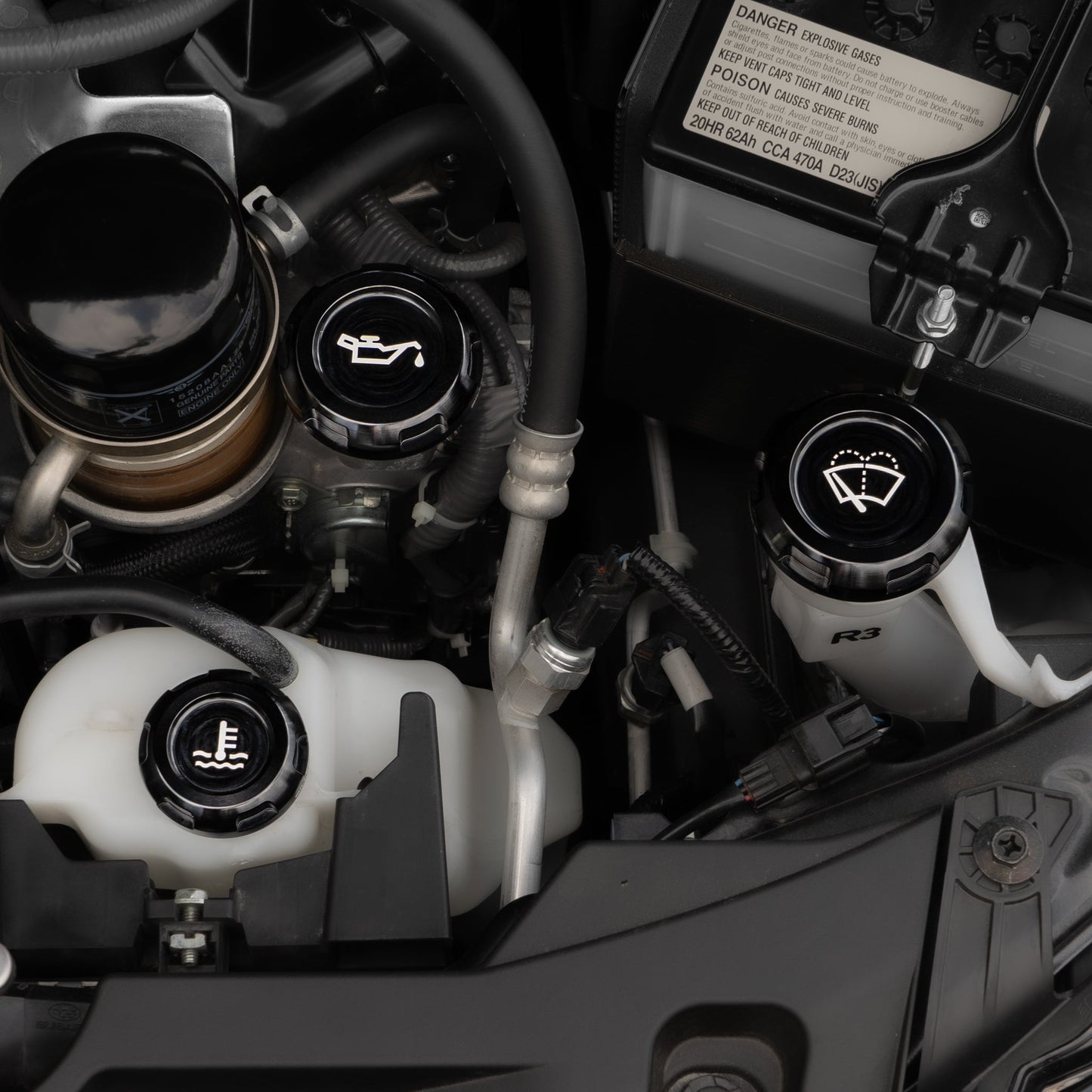 Billetworkz Engine Bay Caps - Subaru Forester XT 2009-2013