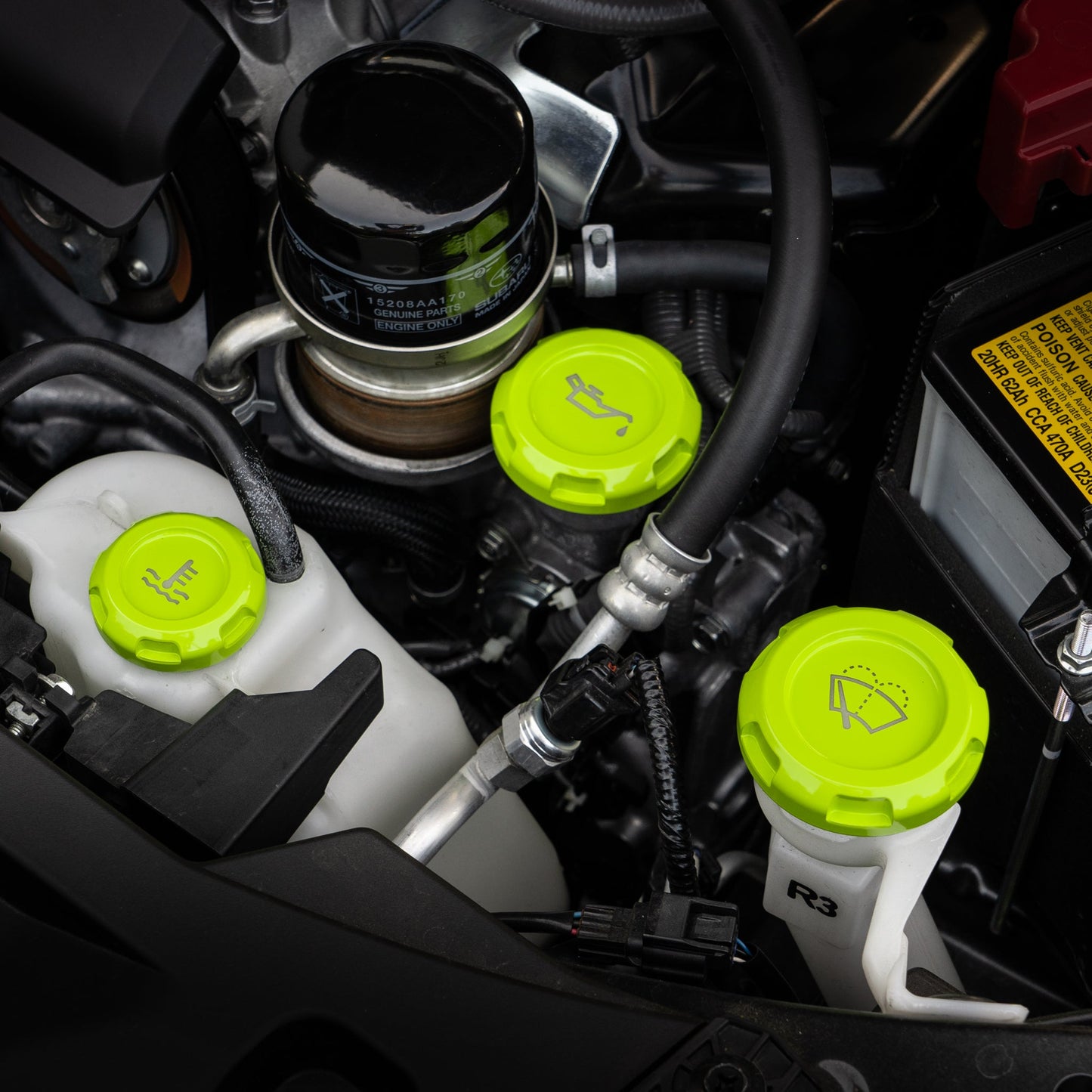 Billetworkz Engine Bay Caps - Subaru Forester XT 2009-2013