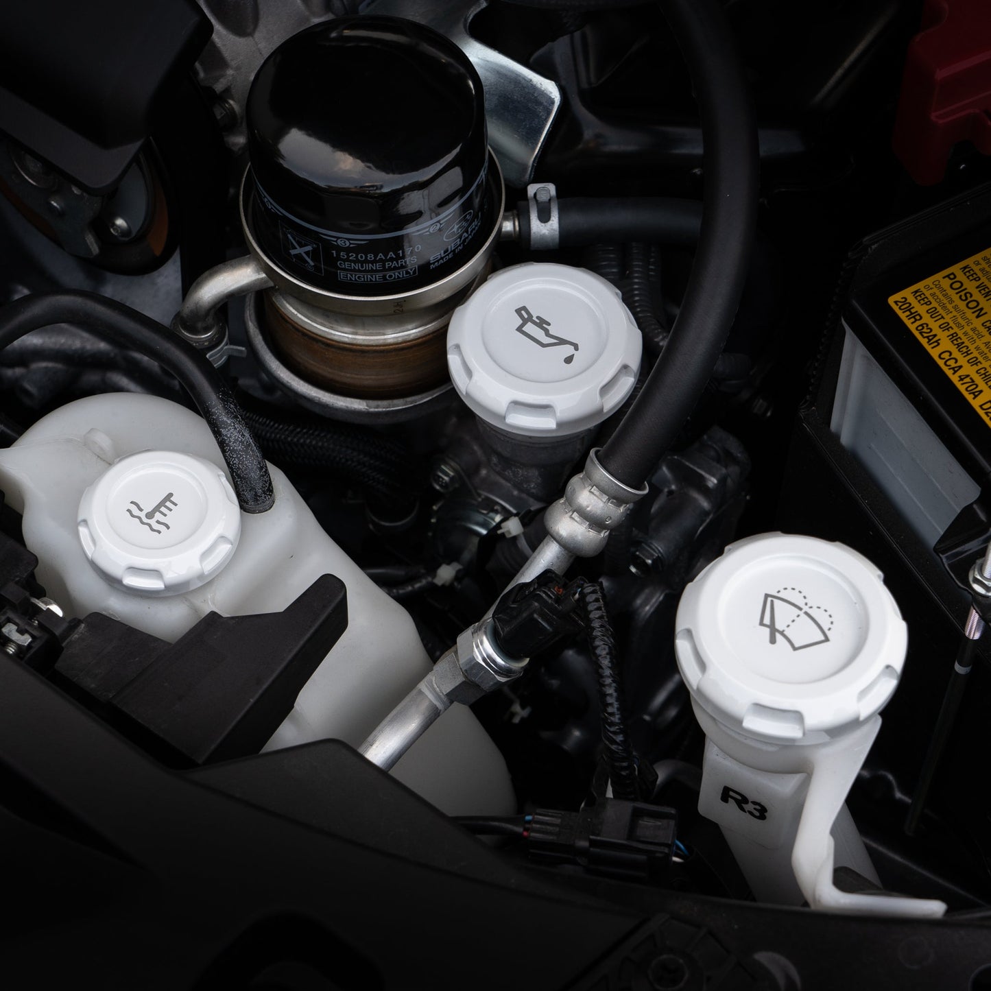 Billetworkz Engine Bay Caps - Subaru WRX/STI 2008-2014