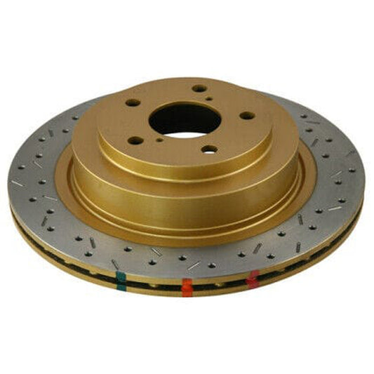 DBA 4000 T3 Series Rear Drilled & Slotted Rotor 06-07 Subaru WRX / 05-09 Legacy GT | 4653XS