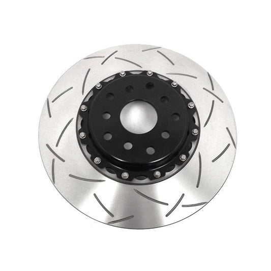 DBA 04-07 STi/2017 BRZ w/Perf. Pkg. 10 Hole Front Drilled/Slotted 5000 Series 2 Pc Rotor w/Gold Hat