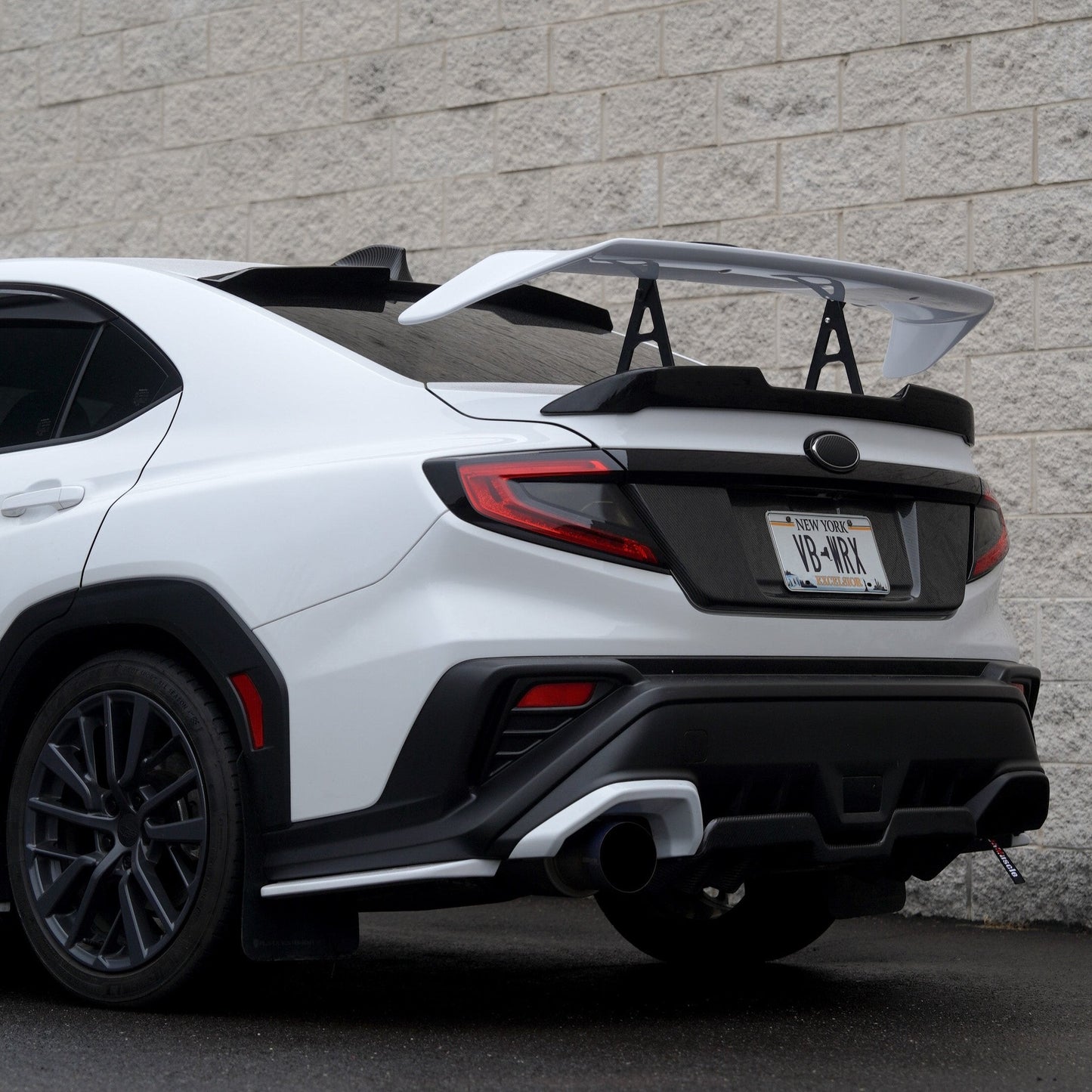 JDMuscle [22-25 WRX] STI Style Swan Neck Spoiler | Paint Matched / Carbon Fiber