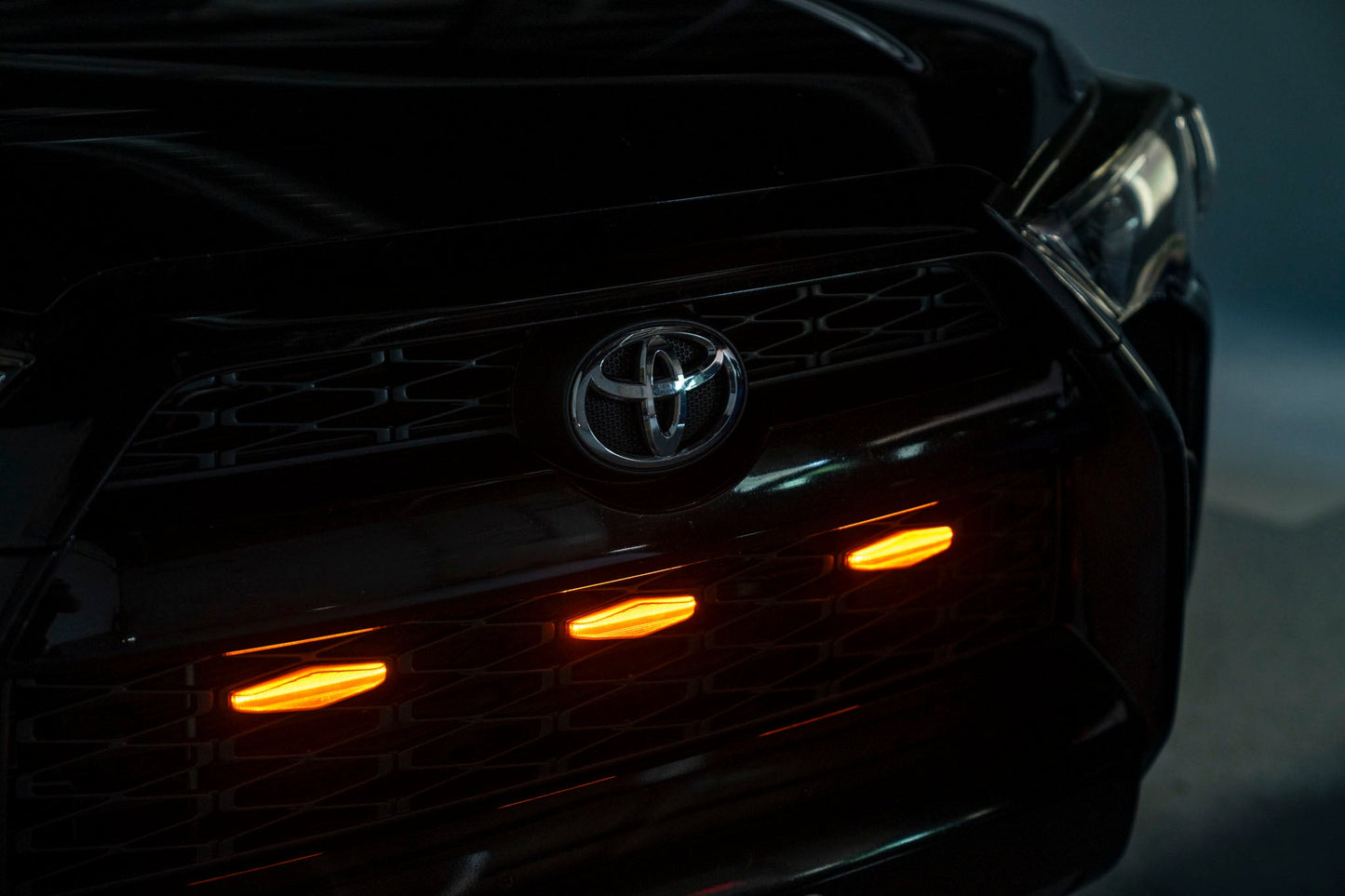 OLM Grille Lights (Clear Lens / Amber LED) - 14-19 Toyota 4Runner