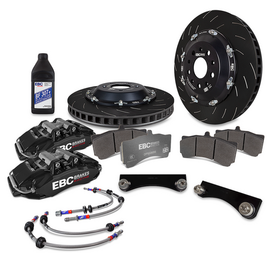 EBC Racing Black 6-Piston 355mm Rotors Apollo Front Big Brake Kit 2002-2014 WRX / 2004-2021 STI / 1993-2007 Impreza| BBK054BLK-1