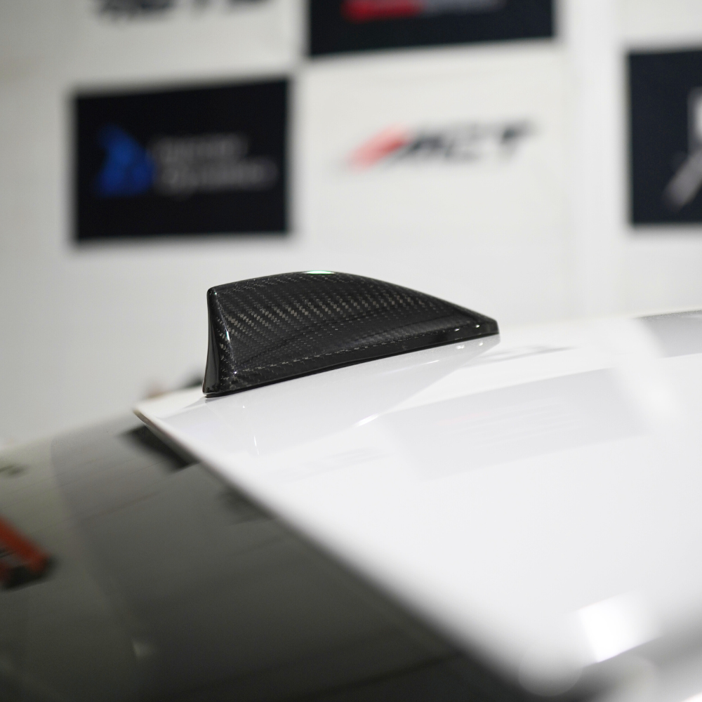 JDMuscle 22-25 WRX / 22+ BRZ /15-21 WRX/STI Tanso Dry Carbon Fiber Antenna Cover w/ Gloss Finish