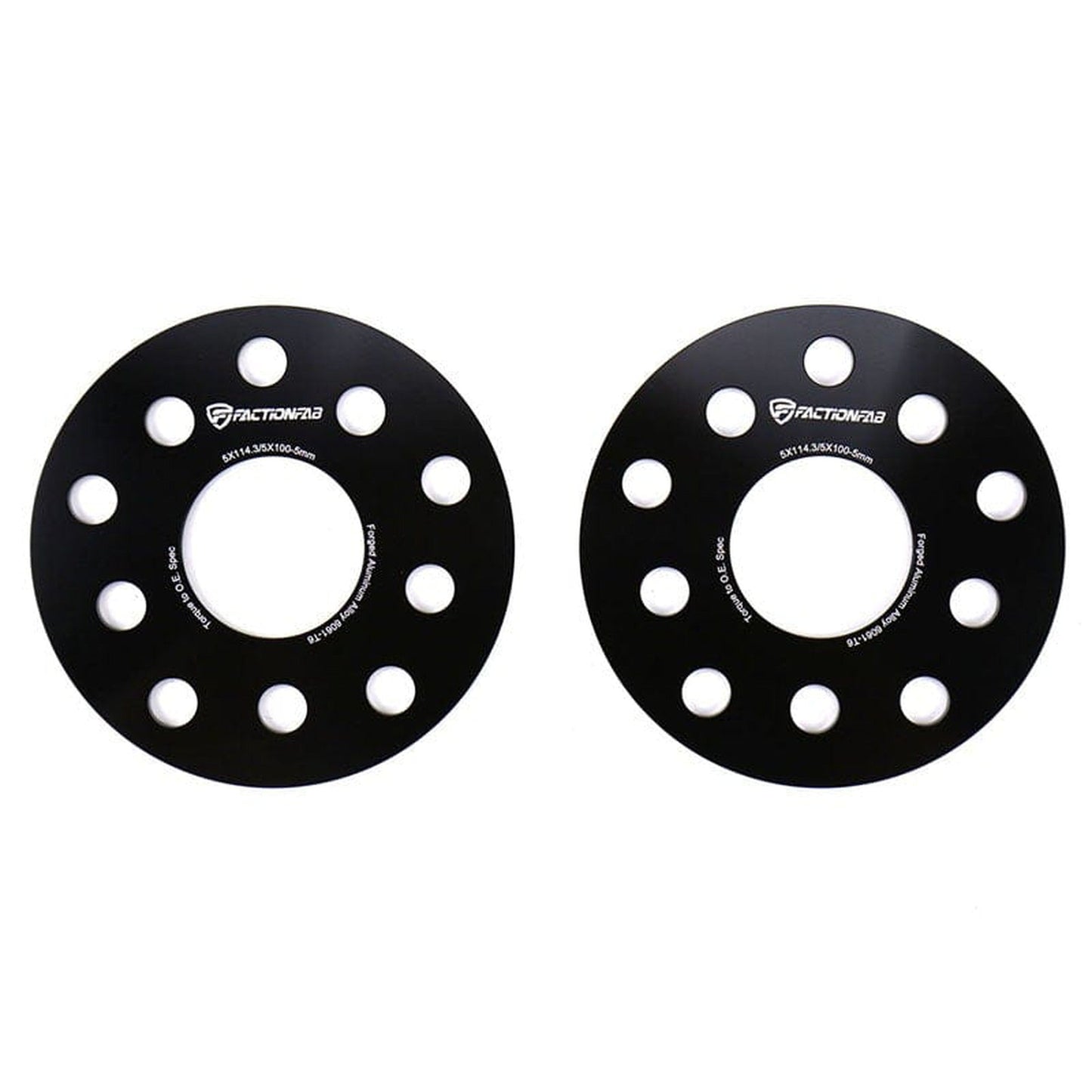FactionFab Subaru 5x100 / 5x114.3 5mm 6061-T6 Forged Spacers - Subaru Models Inc. WRX 2002 - 2020 | FFA1.10215.2