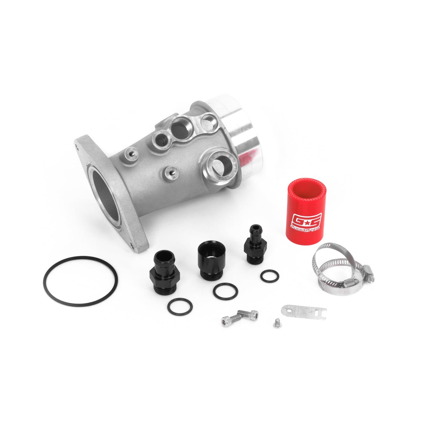 GrimmSpeed Version 2 Cast Aluminum Turbo Inlet - 2015-21 Subaru WRX/FA20