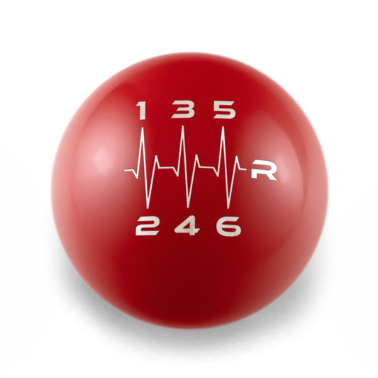 Billetworkz Weighted Shift Knob - 6 Speed Heartbeat Engraving - Subaru STI