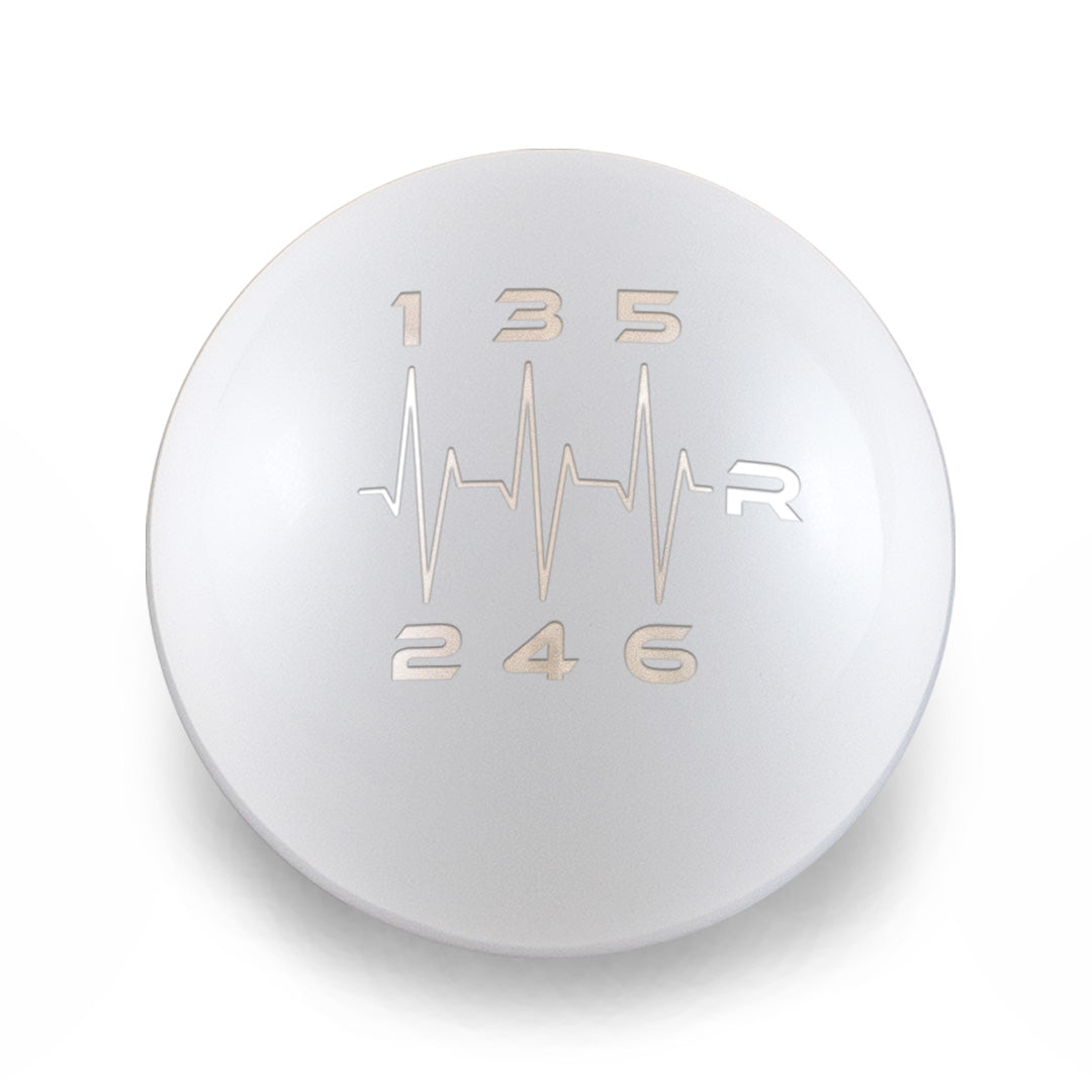 Billetworkz Weighted Shift Knob - 6 Speed Heartbeat Engraving for Subaru