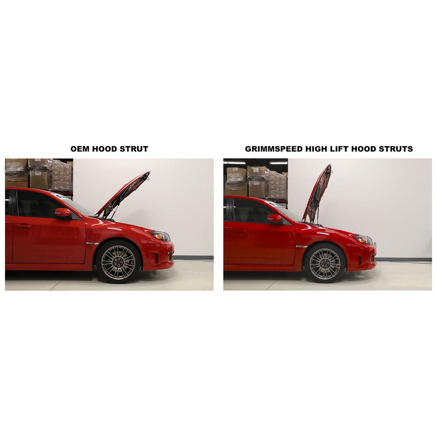 GrimmSpeed High-Lift Hood Struts - 2008-14 Subaru WRX/STI