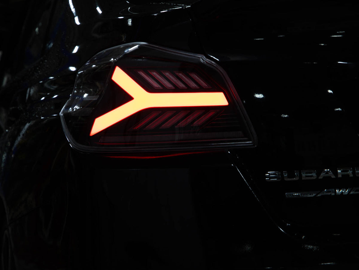 OLM Y-Spec LED Taillights (Clear Lens  White Optic) - 2015-2021 WRX / STI