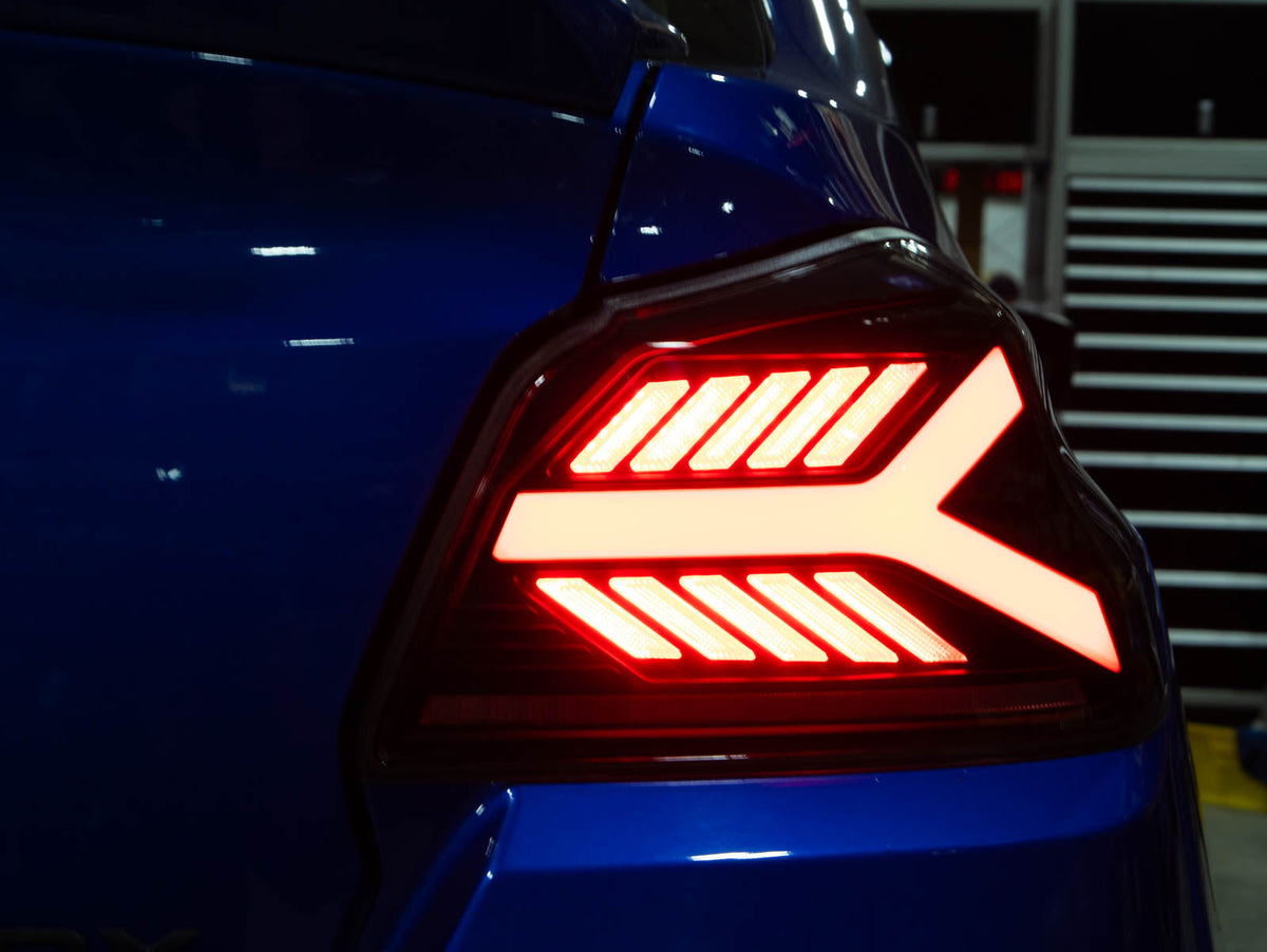 OLM Y-Spec LED Taillights (Smoke Lens  White Optic) - 2015-2021 WRX / STI