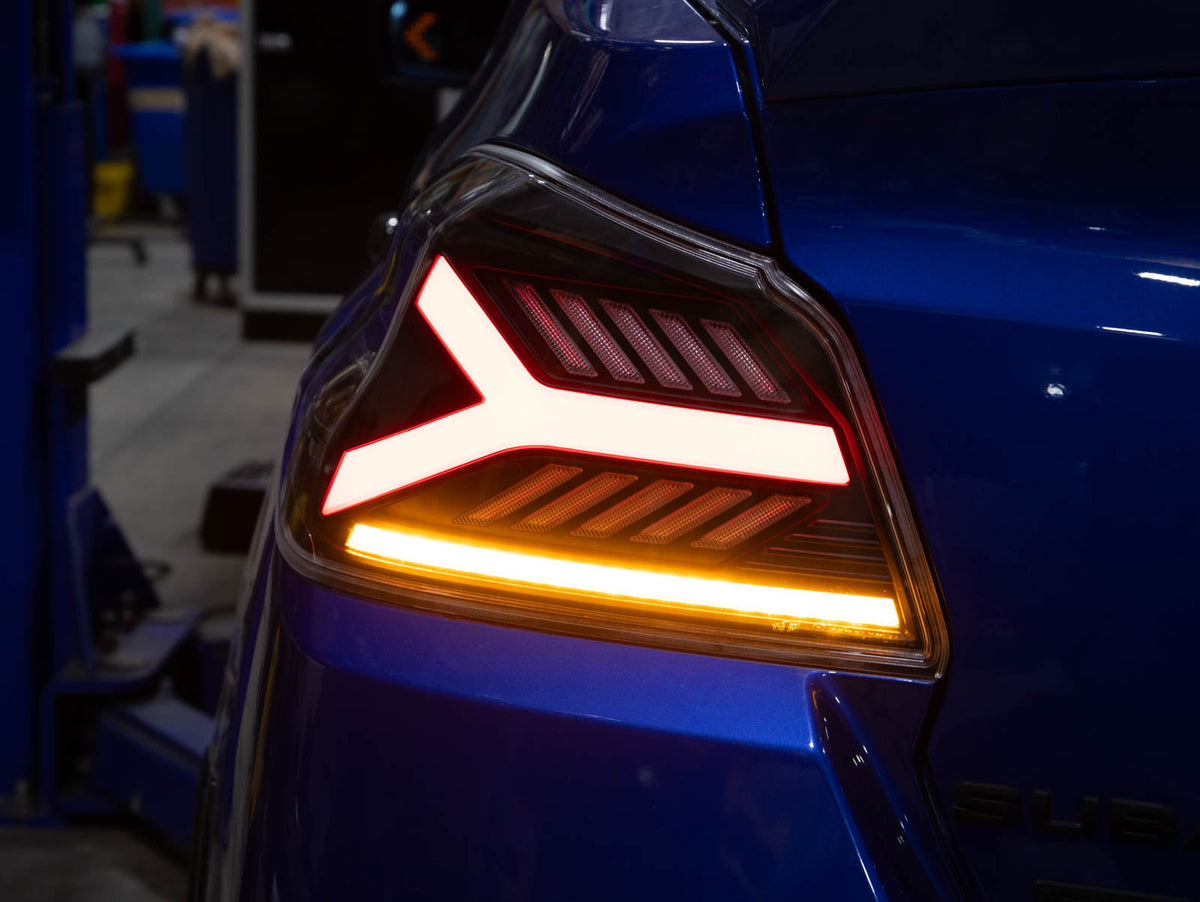 OLM Y-Spec LED Taillights (Clear Lens  Red Optic) - 2015-2021 WRX / STI