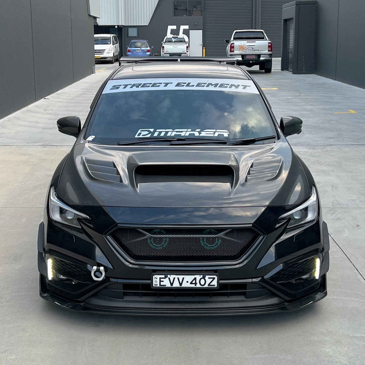JDMuscle 22-25 WRX Front Bumper Grille V1  | Gloss Black / Paint Matched | CS Style