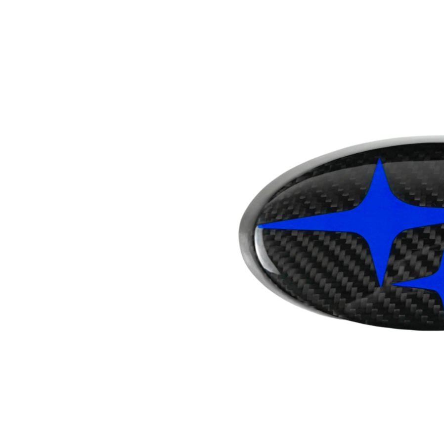 JDMuscle [22-25 WRX, 15-21 WRX/STI, 18-23 Crosstrek, 17-24 Impreza] Tanso Carbon Fiber Subaru Emblem Covers Front& Back, Red/White/Blue