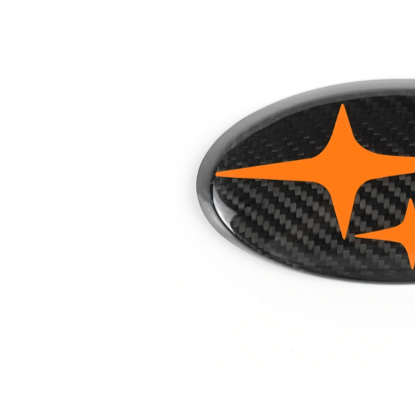 JDMuscle [22-25 WRX, 15-21 WRX/STI, 18-23 Crosstrek, 17-24 Impreza] Tanso Carbon Fiber Subaru Emblem Covers Front& Back, Red/White/Blue