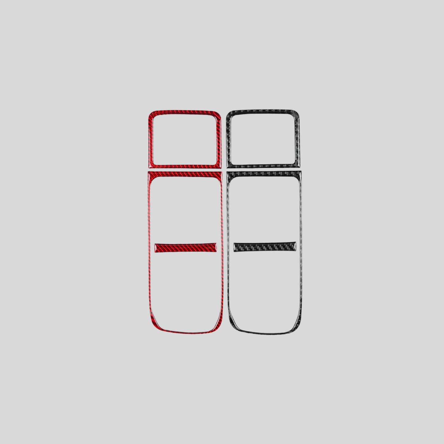 JDMuscle 22-25 WRX P&S Series Carbon Fiber Cupholder Inner Trim | Black Carbon Fiber/ Red Carbon Fiber