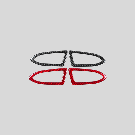 JDMuscle 22-25 WRX P&S Series Carbon Fiber Dash AC Trim 2 PC | Black Carbon Fiber/ Red Carbon Fiber