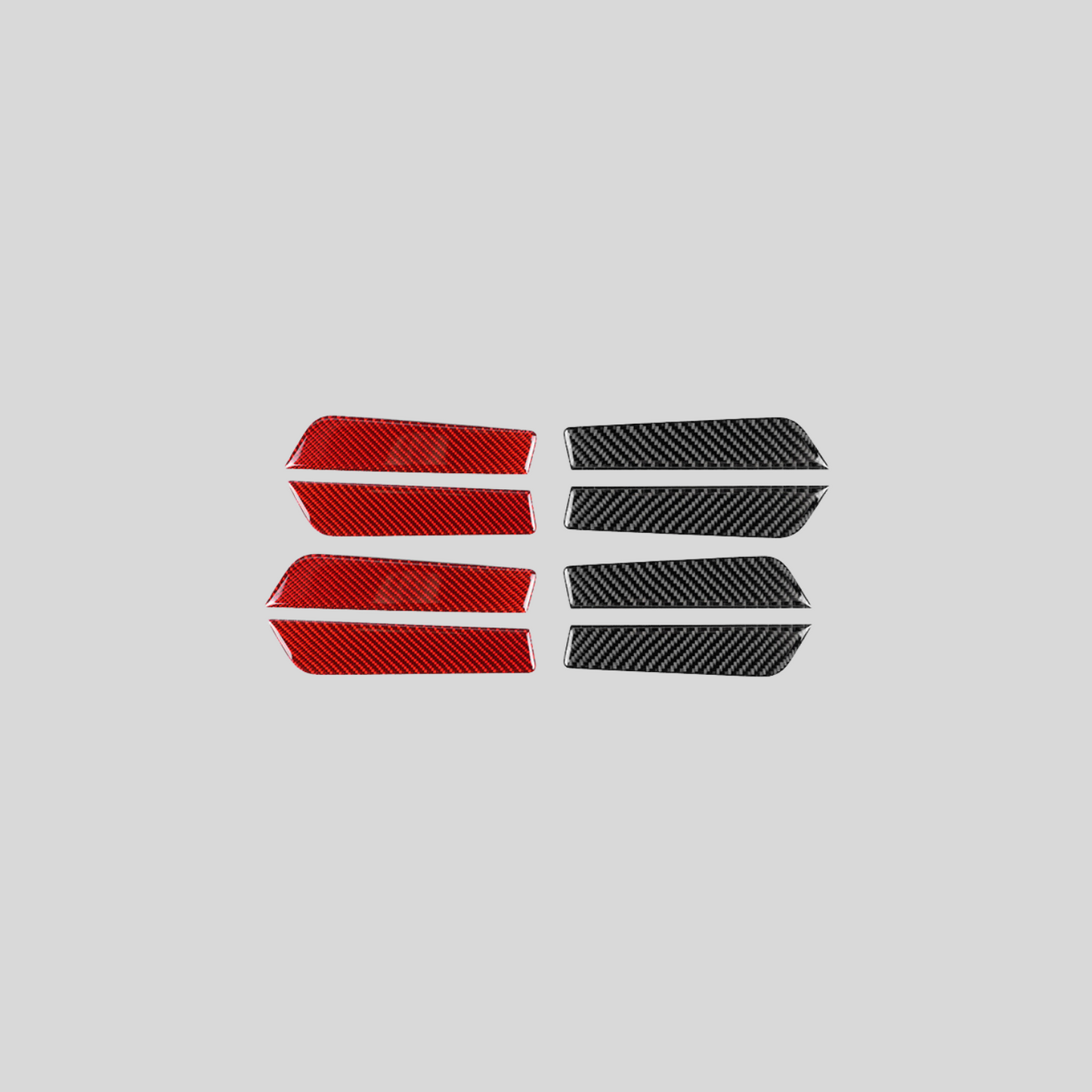JDMuscle 22-25 WRX P&S Series Carbon Fiber Door Pocket Covers 4 PC | Black Carbon Fiber/ Red Carbon Fiber