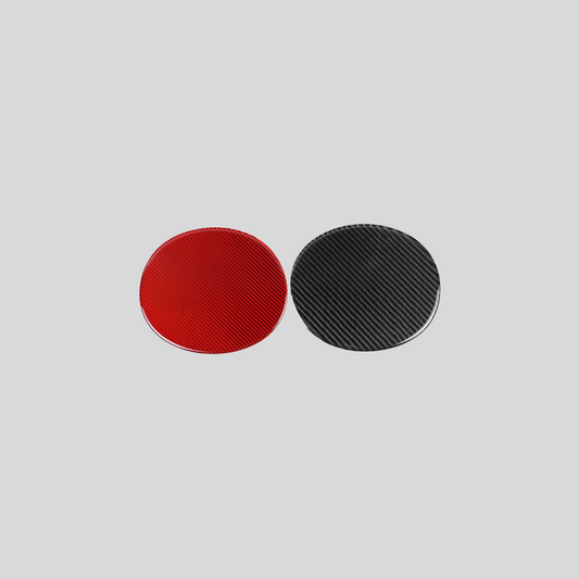 JDMuscle 22-25 WRX P&S Series Carbon Fiber Fuel Door Cover | Black Carbon Fiber/ Red Carbon Fiber