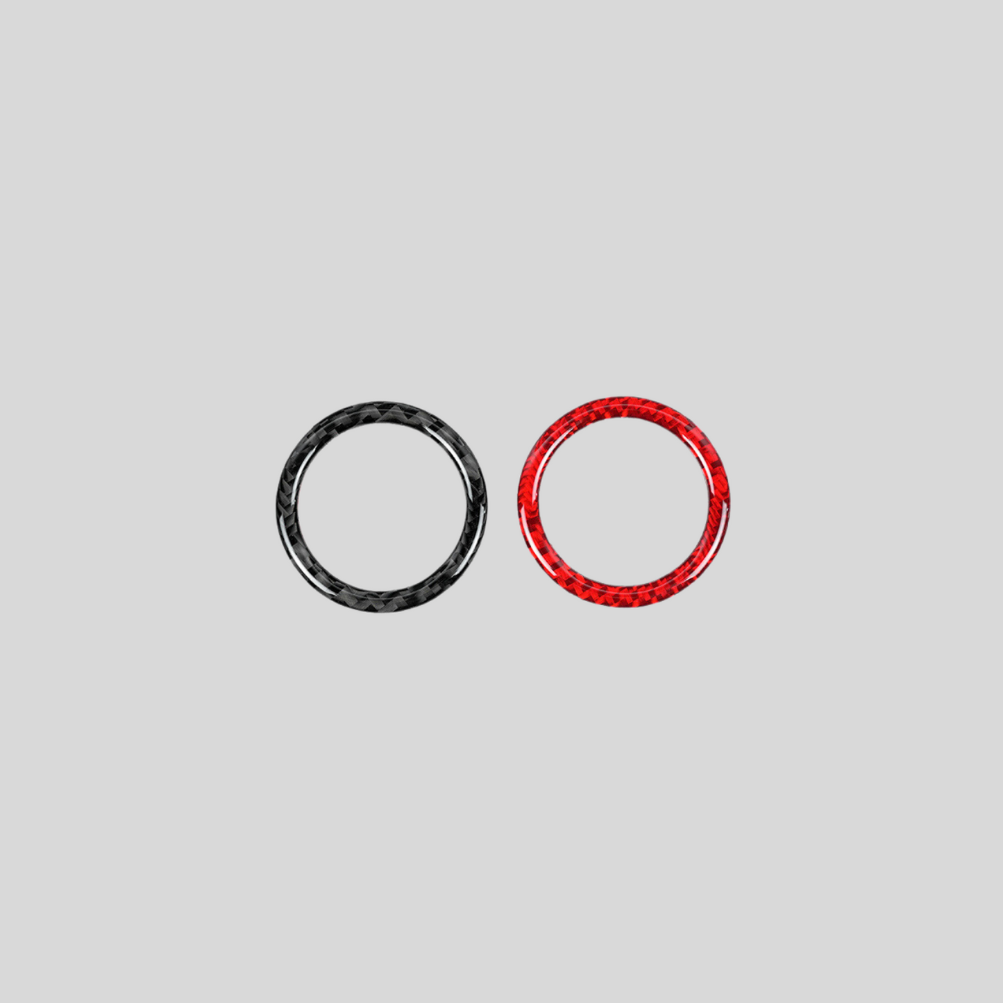 JDMuscle 22-25 WRX P&S Series Carbon Fiber Ignition Keyhole Frame Cover 1 PC | Black Carbon Fiber/ Red Carbon Fiber