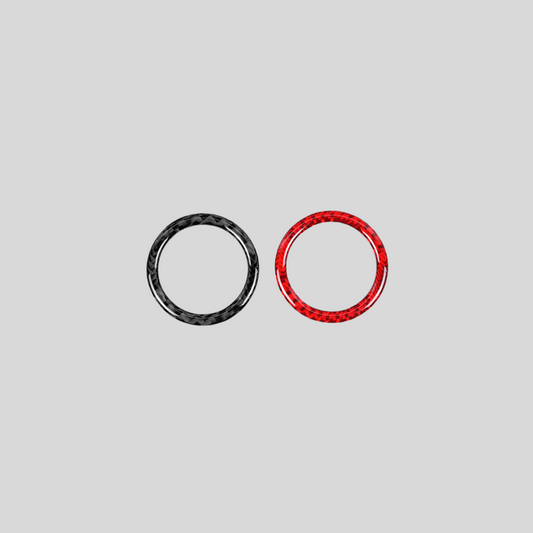 JDMuscle 22-25 WRX P&S Series Carbon Fiber Ignition Keyhole Frame Cover 1 PC | Black Carbon Fiber/ Red Carbon Fiber