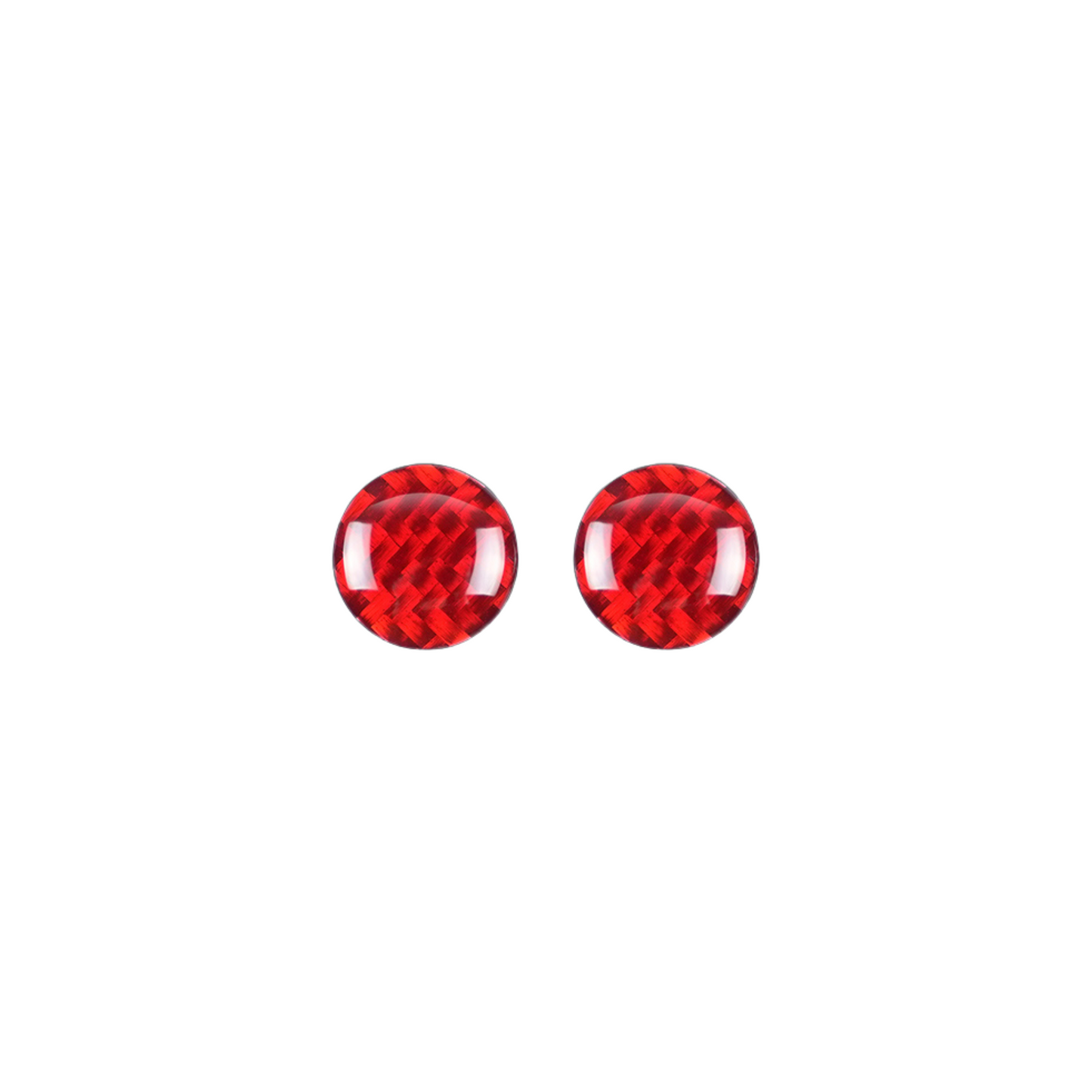 JDMuscle 22-25 WRX P&S Series Carbon Fiber Infotainment Volume/Tune Buttons Covers 2 PC | Black Carbon Fiber/ Red Carbon Fiber