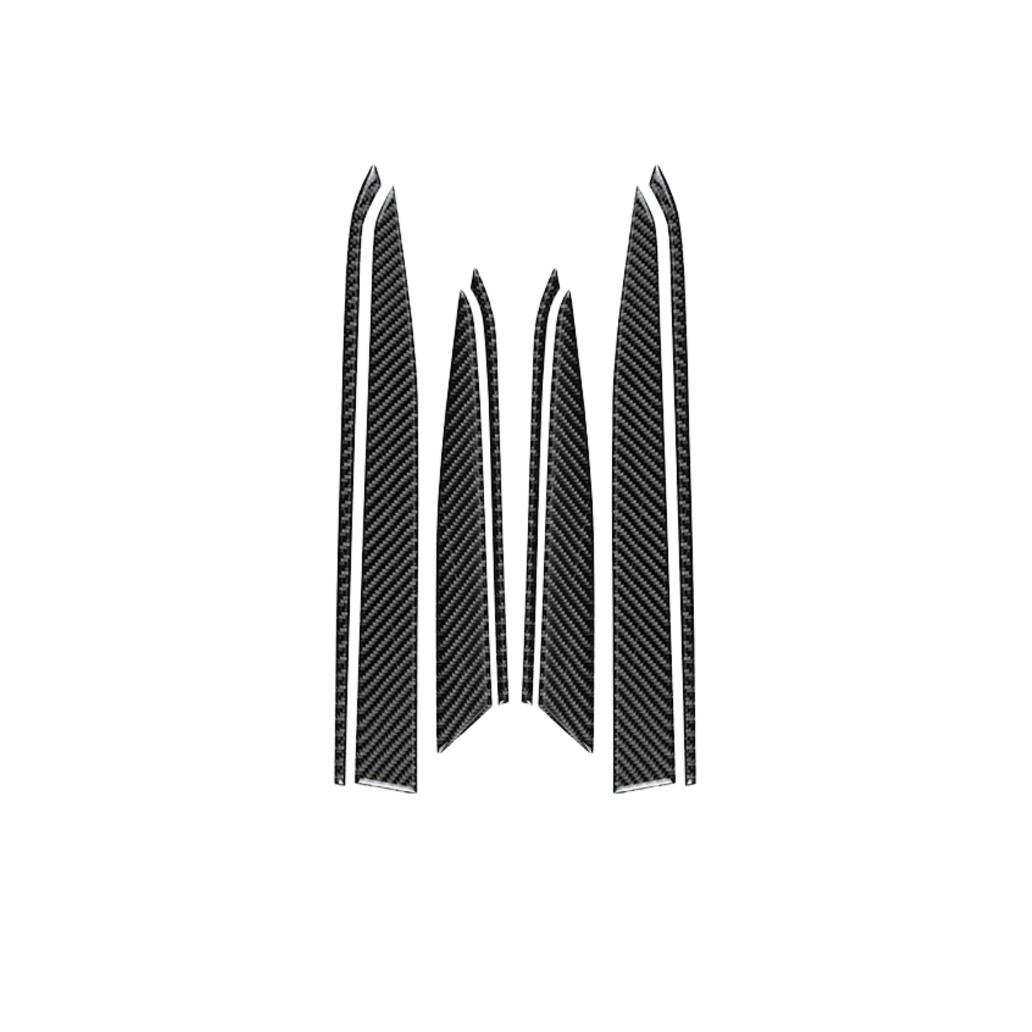 JDMuscle 22-25 WRX P&S Series Carbon Fiber Interior Door Upper Panel Accent Covers 8 PC | Black Carbon Fiber/ Red Carbon Fiber