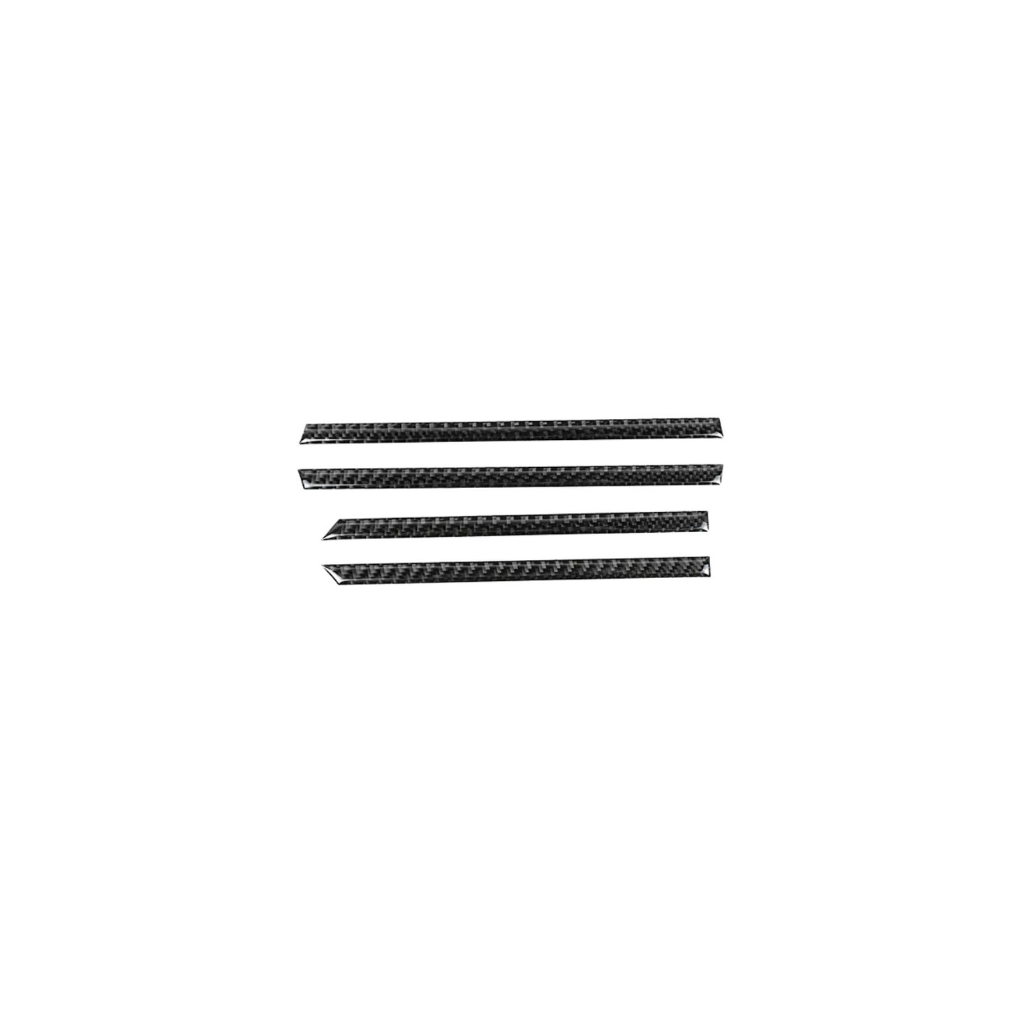 JDMuscle 22-25 WRX P&S Series Carbon Fiber Interior Window Trim Covers 4 PC | Black Carbon Fiber/ Red Carbon Fiber
