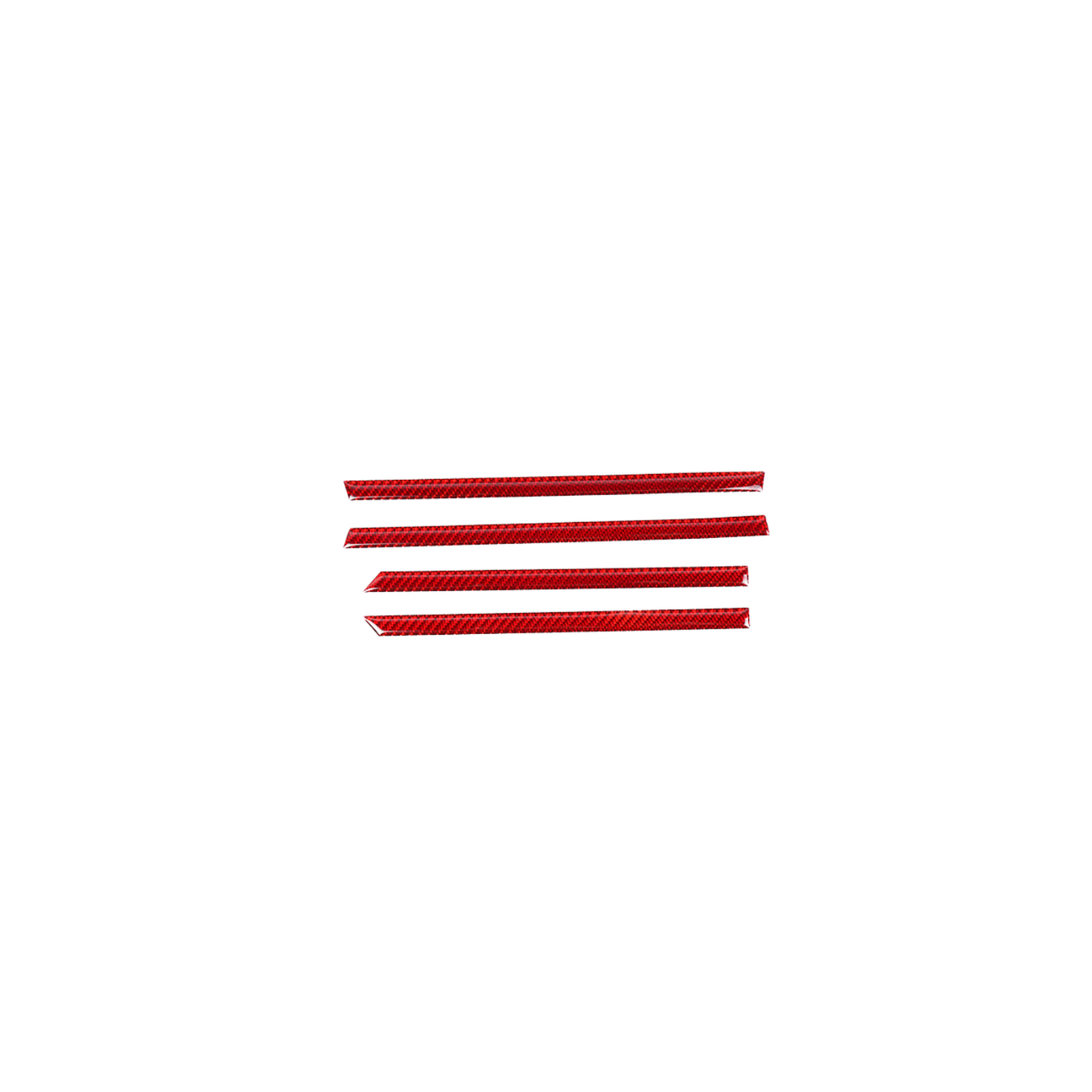 JDMuscle 22-25 WRX P&S Series Carbon Fiber Interior Window Trim Covers 4 PC | Black Carbon Fiber/ Red Carbon Fiber