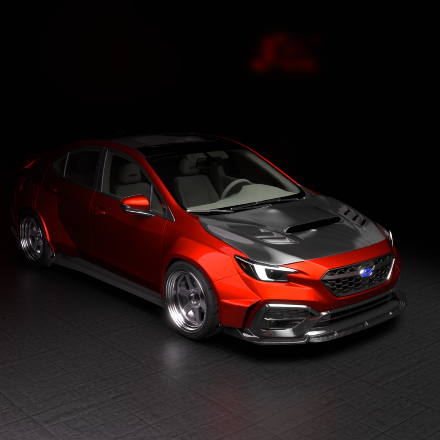 JDMuscle 22-25 WRX Carbon Fiber Naga Style Front Bumper Lip