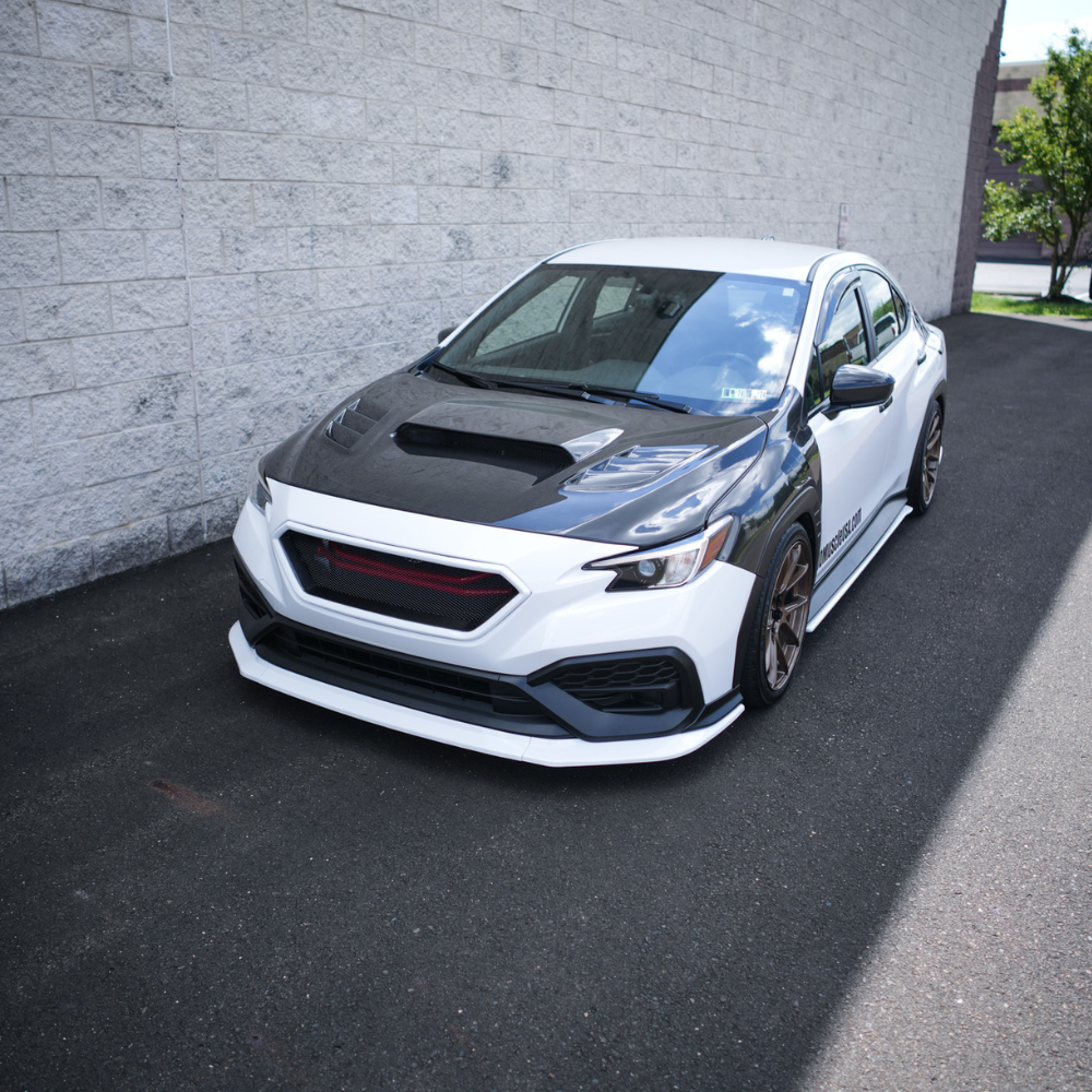 JDMuscle 22-25 WRX 3-Piece Front Lip V1 | Paint Matched / Gloss Black / RAW ABS
