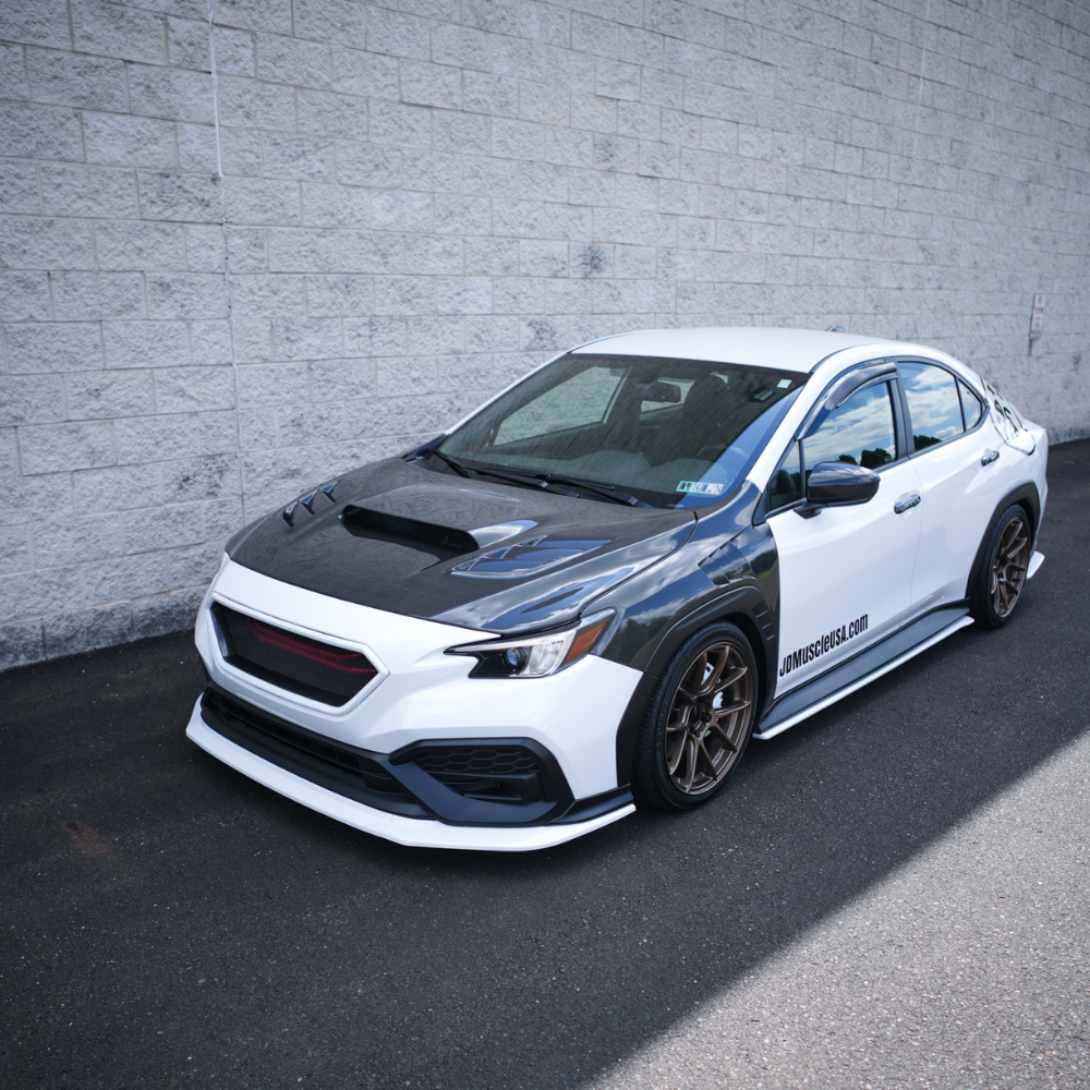 JDMuscle 22-25 WRX 3-Piece Front Lip V1 | Paint Matched / Gloss Black / RAW ABS