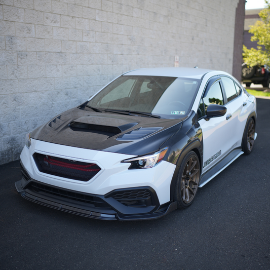 JDMuscle 22-25 WRX Carbon Fiber Naga Style Front Bumper Lip