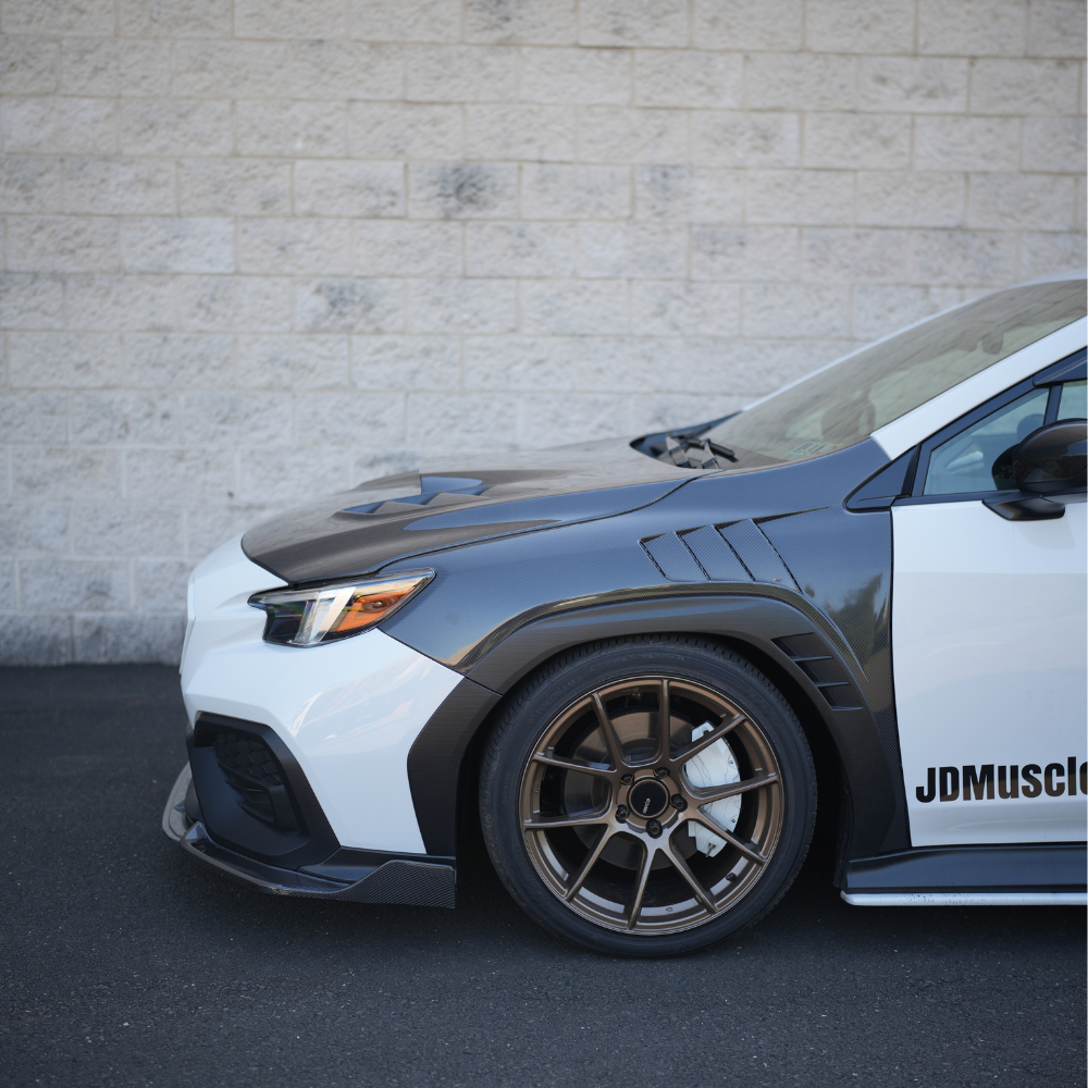 JDMuscle 22-25 WRX Carbon Fiber Naga Style Front Bumper Lip