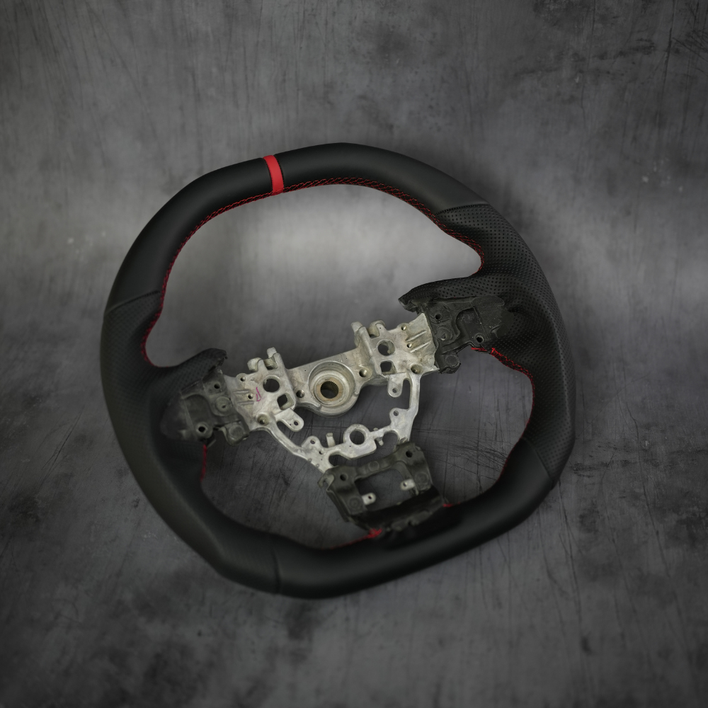 JDMuscle 22-25 WRX Custom Steering Wheel compatible w/ MT and CVT | Carbon Fiber / Painted / Alcantara / Leather / Forged / Honey Comb / LED