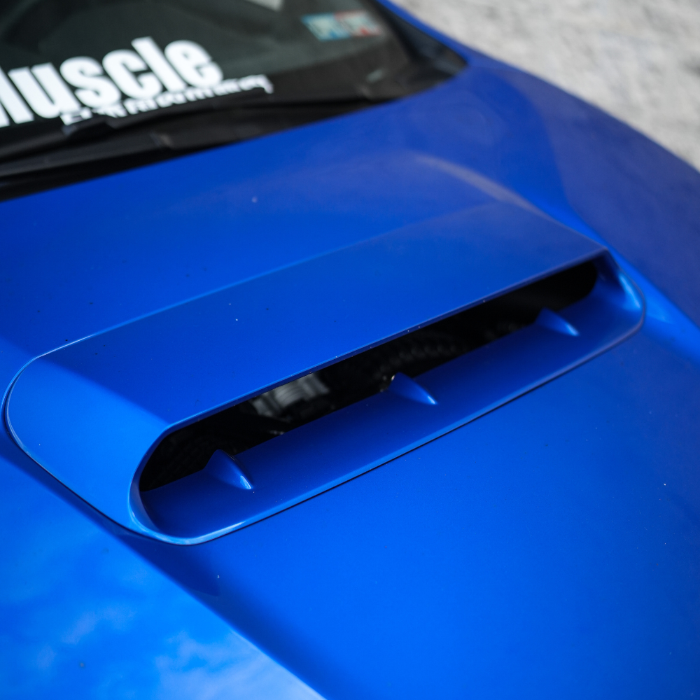 JDMuscle 22-25 WRX Oversized Hood Scoop V1 | Gloss Black / Paint Matched / Carbon Fiber Bulge Style