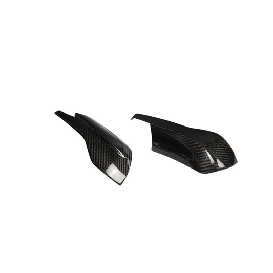JDMuscle 22-25 WRX Tanso Dry Carbon Fiber Side Mirror Lower Trim Covers w/ Gloss Finish