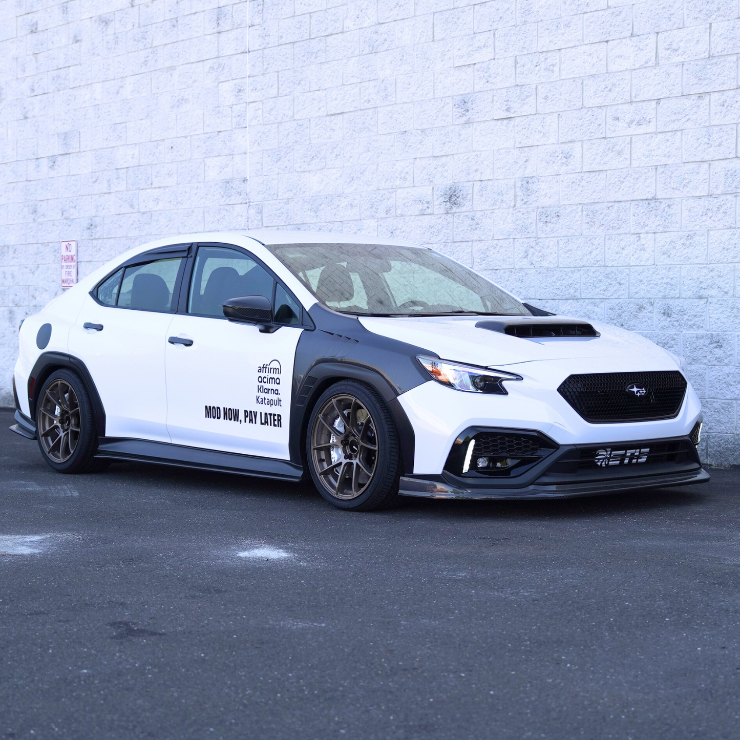 JDMuscle 22-25 WRX Carbon Fiber CS Style Front Lip