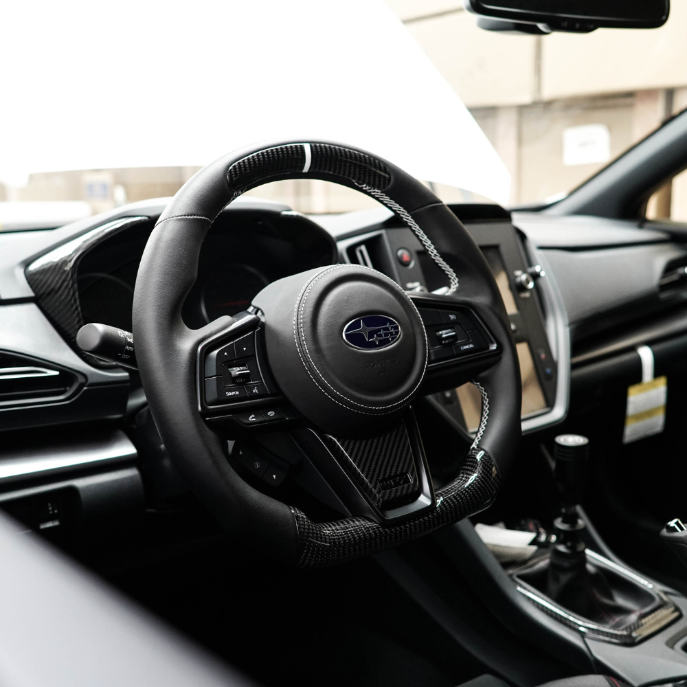 JDMuscle 22-25 WRX Airbag Cover - Leather / Alcantara