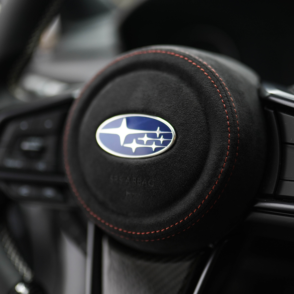 JDMuscle 22-25 WRX Airbag Cover - Leather / Alcantara