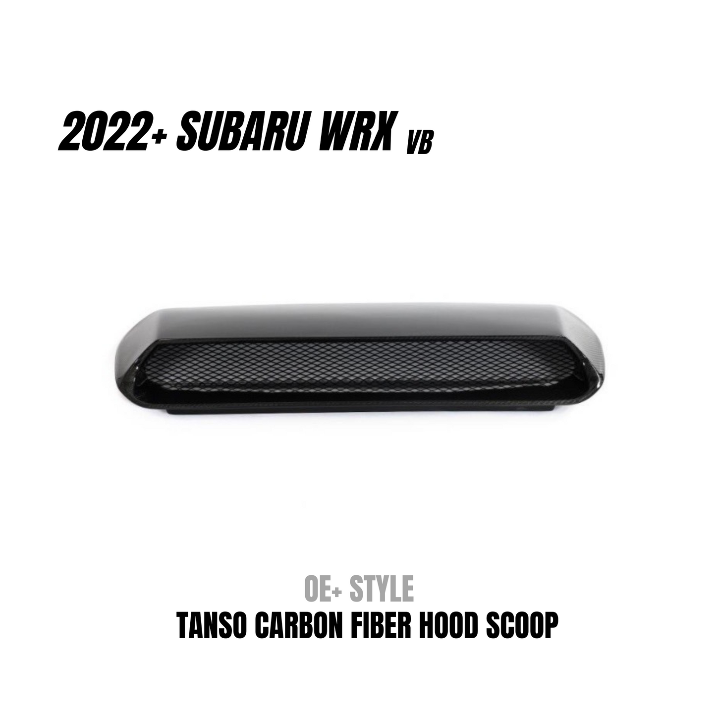 JDMuscle 22-25 WRX Carbon Fiber Hood Scoop - OE+/ Bulge Style