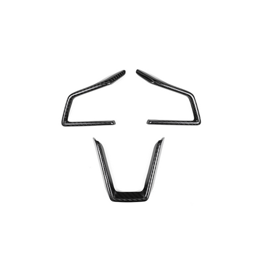 JDMuscle 22-25 WRX Tanso Carbon Fiber Steering Wheel Trim Covers / Replacements