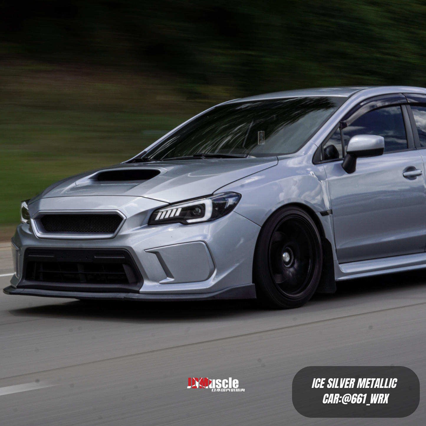 JDMuscle 18-21 WRX/STI Grille V2 | Paint Matched / Gloss Black | CS Style | ABS