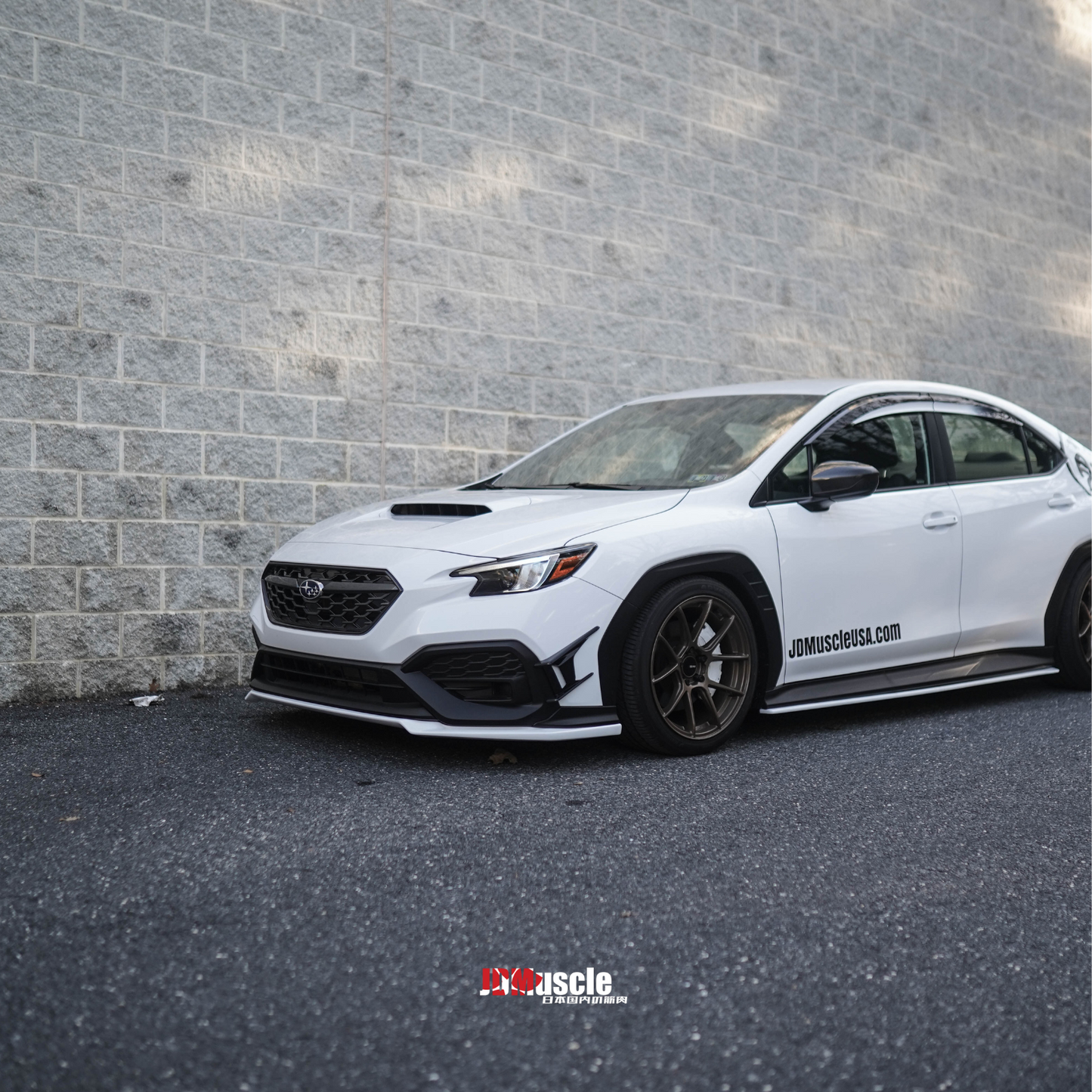 JDMuscle 22-25 WRX Canards V2 - Paint Matched / Gloss Black / ABS